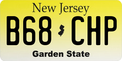 NJ license plate B68CHP