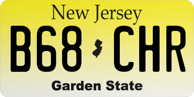 NJ license plate B68CHR