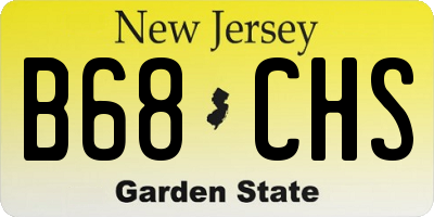 NJ license plate B68CHS