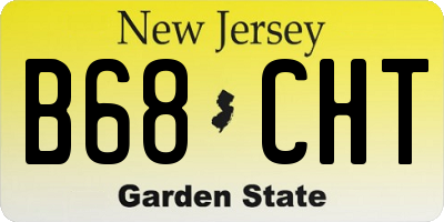 NJ license plate B68CHT