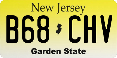 NJ license plate B68CHV