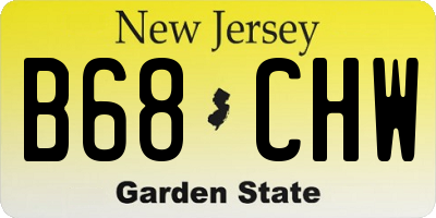 NJ license plate B68CHW