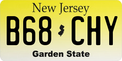NJ license plate B68CHY