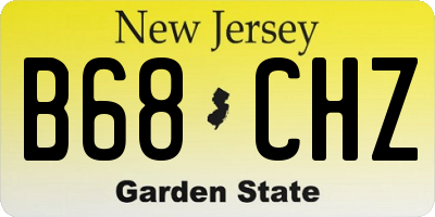 NJ license plate B68CHZ