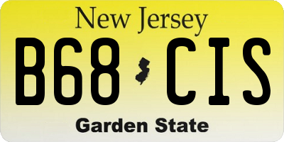 NJ license plate B68CIS