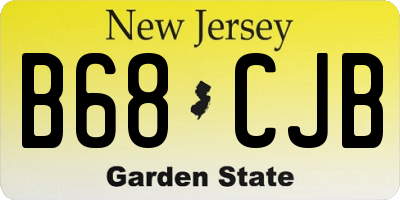NJ license plate B68CJB