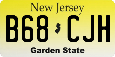 NJ license plate B68CJH