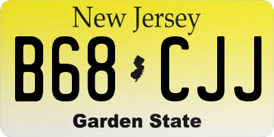 NJ license plate B68CJJ