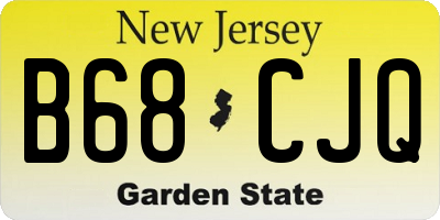 NJ license plate B68CJQ