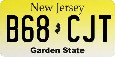 NJ license plate B68CJT