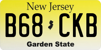 NJ license plate B68CKB