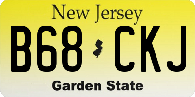 NJ license plate B68CKJ
