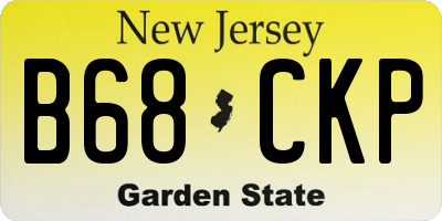 NJ license plate B68CKP