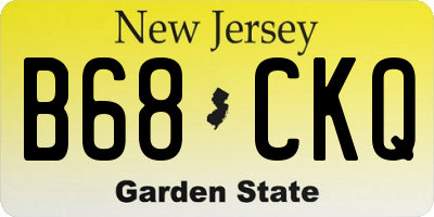 NJ license plate B68CKQ
