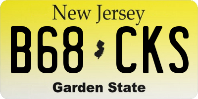 NJ license plate B68CKS