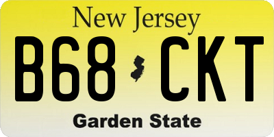 NJ license plate B68CKT