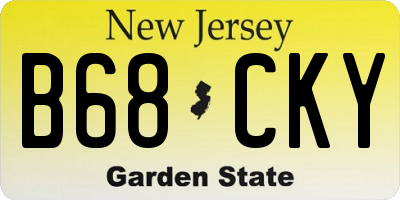 NJ license plate B68CKY