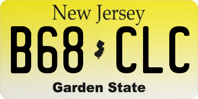 NJ license plate B68CLC