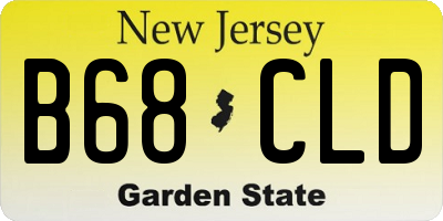 NJ license plate B68CLD