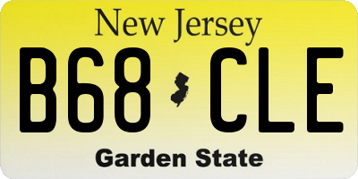 NJ license plate B68CLE