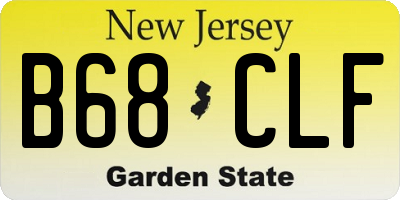 NJ license plate B68CLF