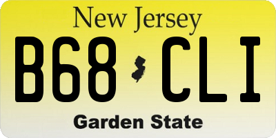 NJ license plate B68CLI