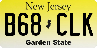 NJ license plate B68CLK