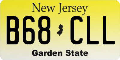 NJ license plate B68CLL
