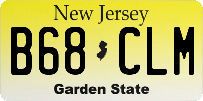 NJ license plate B68CLM