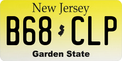 NJ license plate B68CLP