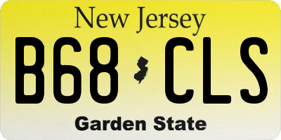 NJ license plate B68CLS