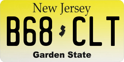 NJ license plate B68CLT