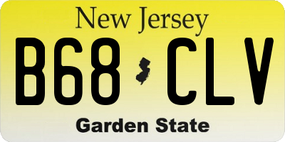 NJ license plate B68CLV