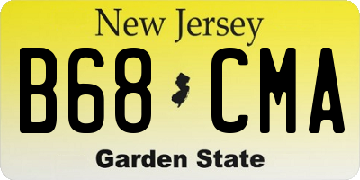 NJ license plate B68CMA