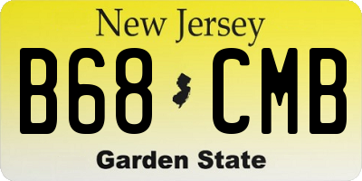 NJ license plate B68CMB