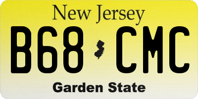 NJ license plate B68CMC