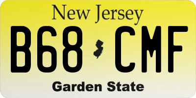 NJ license plate B68CMF