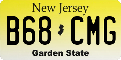 NJ license plate B68CMG