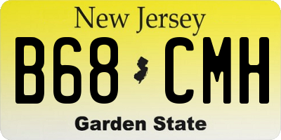 NJ license plate B68CMH
