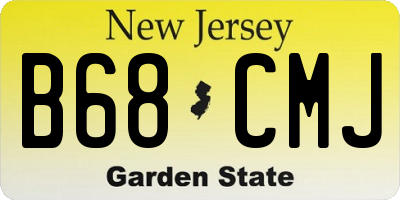 NJ license plate B68CMJ