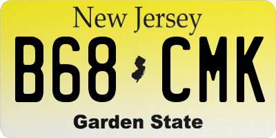 NJ license plate B68CMK