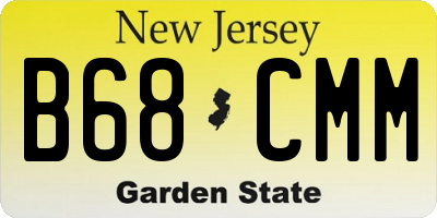 NJ license plate B68CMM