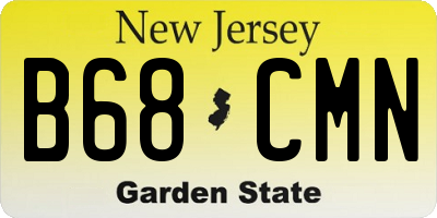 NJ license plate B68CMN