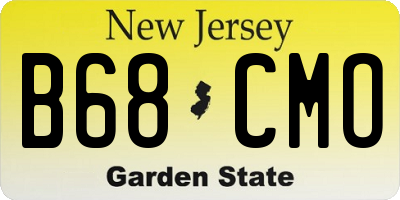 NJ license plate B68CMO