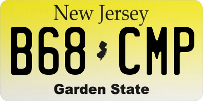 NJ license plate B68CMP