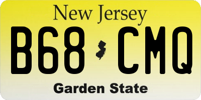 NJ license plate B68CMQ
