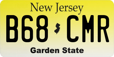 NJ license plate B68CMR