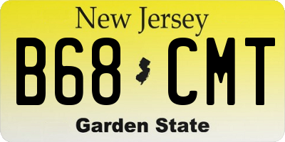 NJ license plate B68CMT