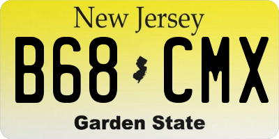 NJ license plate B68CMX