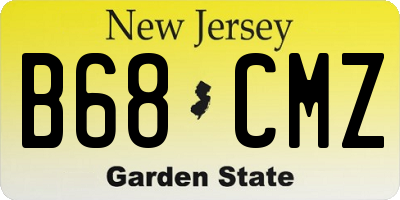 NJ license plate B68CMZ